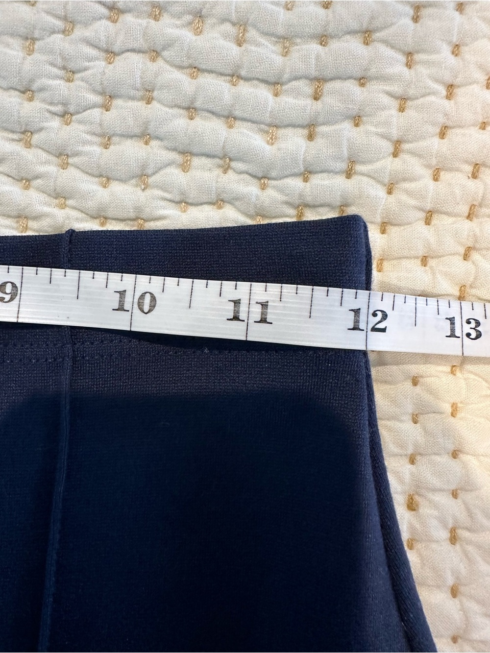 NAVY PONTE KNIT STANDARD WIDE LEG PANT - Picture 8 of 14
